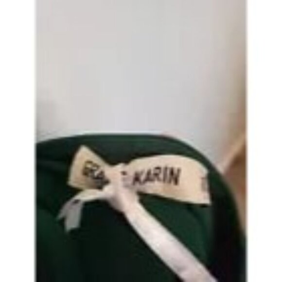 Grace Karin Womens 2XL Dress Green Sweetheart Sheer V Neck Cross Straps Midi NWT - Picture 5 of 5